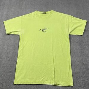 Pirana Joe Shirt Adult Medium Green Short Sleeve Bahamas Casual Outdoor Men's